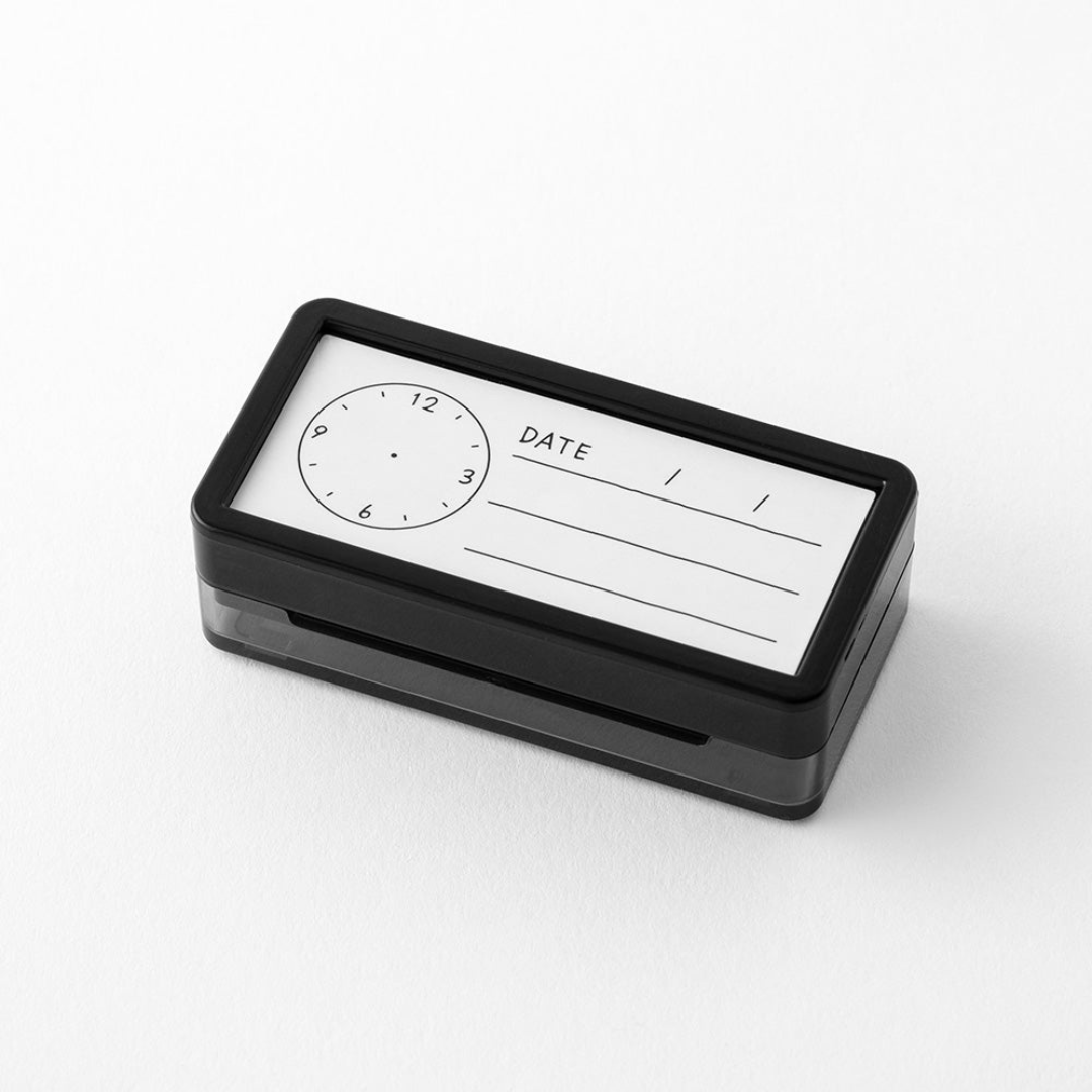 Midori Paintable Stamp Pre-Inked Half Size - Keep Track of Time