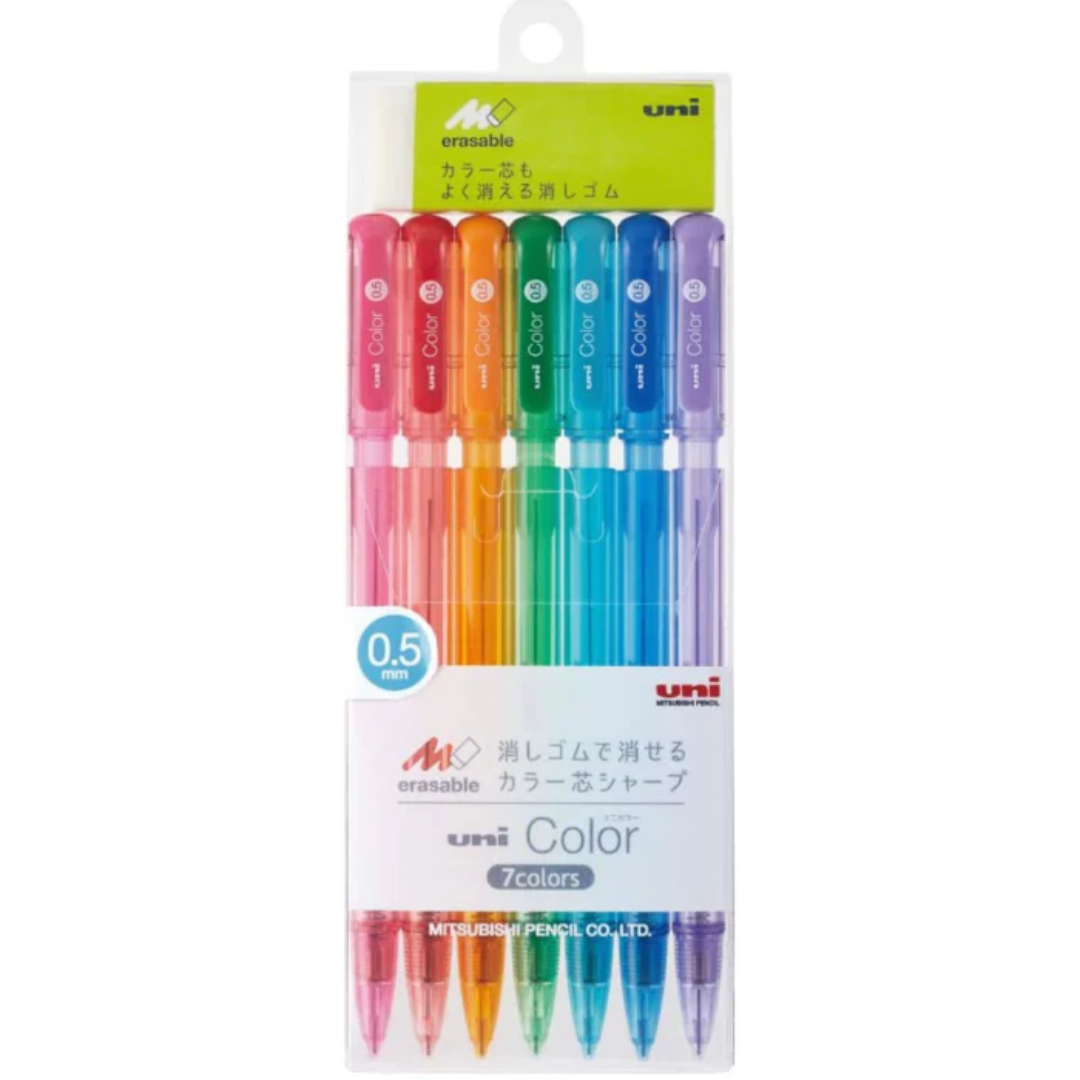 Uni Color Erasable Mechanical Pencil 0.5 & 0.7 mm