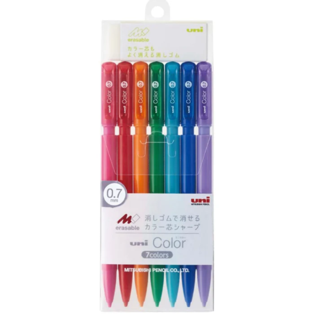 Uni Color Erasable Mechanical Pencil 0.5 & 0.7 mm