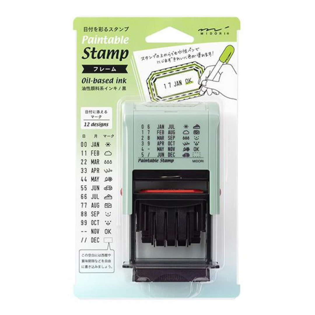 Midori Paintable Rotating Date Stamp - Frame