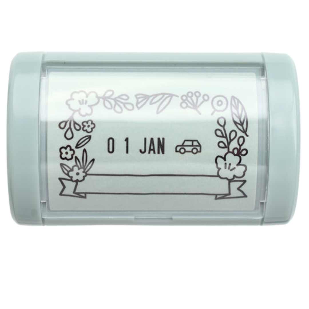 Midori Paintable Rotating Date Stamp - Flowers