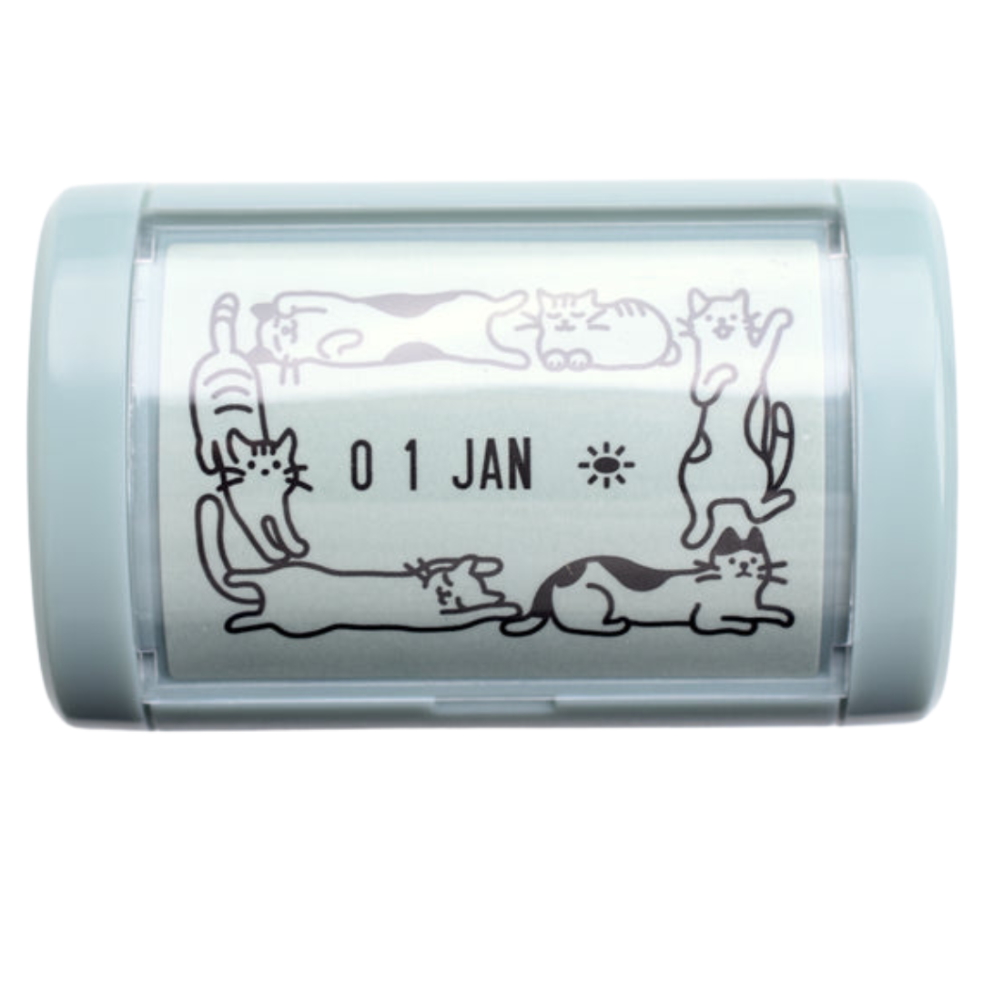 Midori Paintable Rotating Date Stamp - Cat