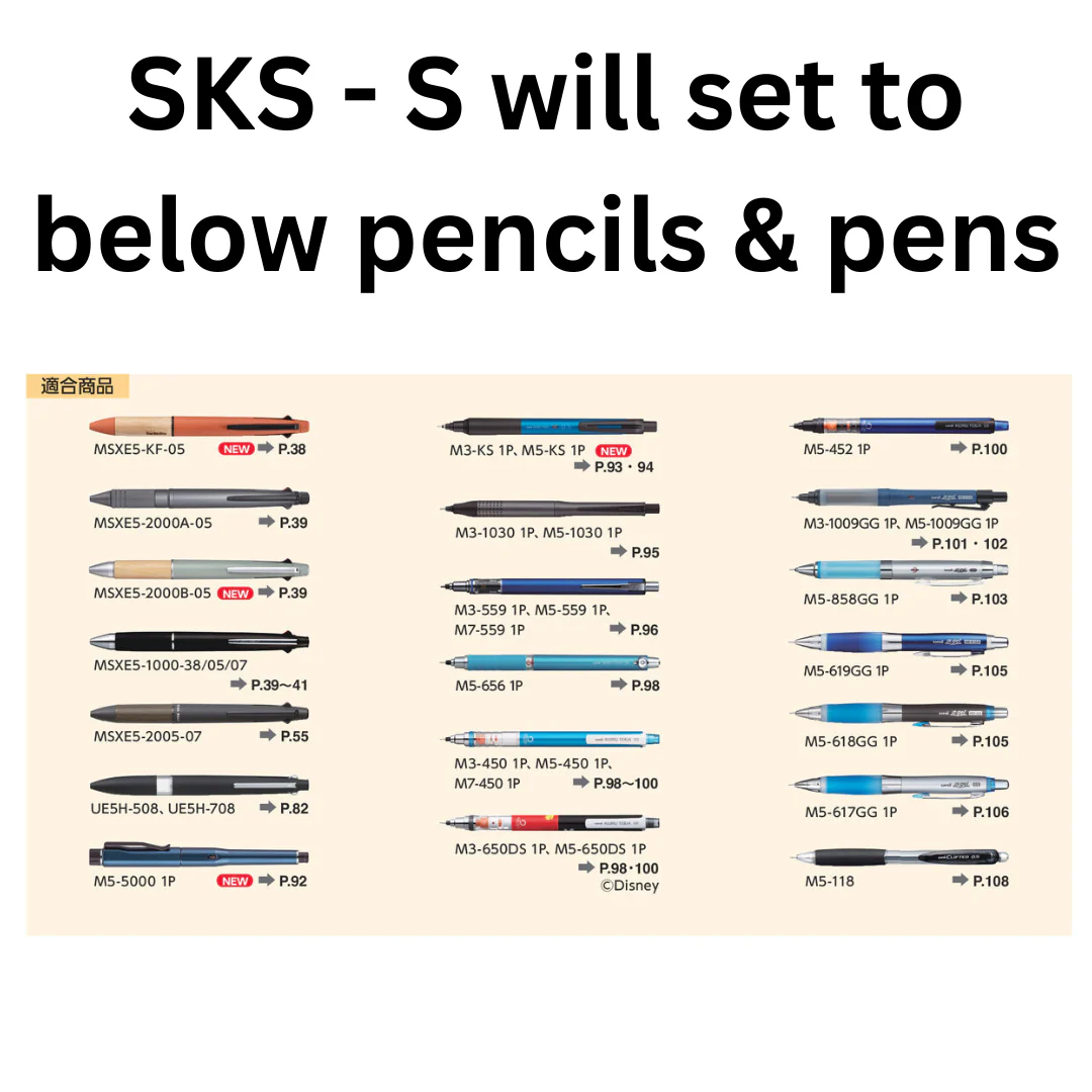 Uni Pencil Eraser Refill Size SKS - S - Pack of 5