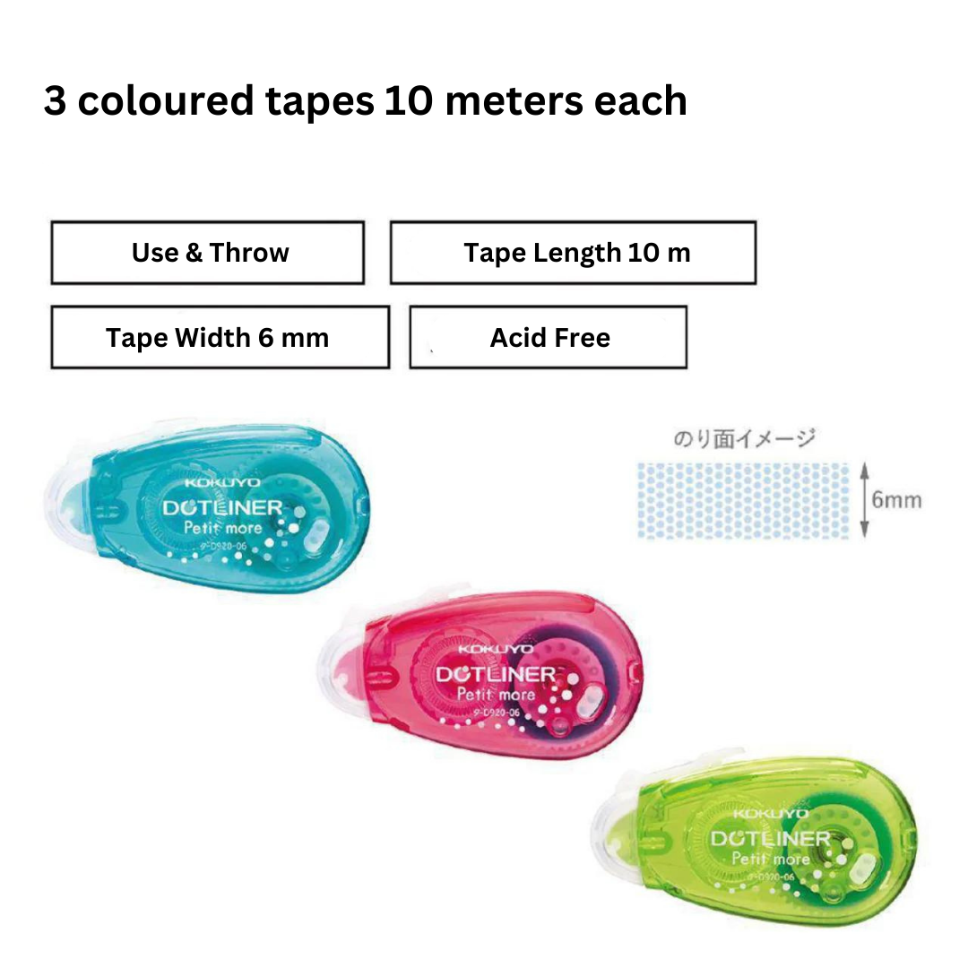 Kokuyo Dotliner Petit More Tape Runner - Permanent Adhesive