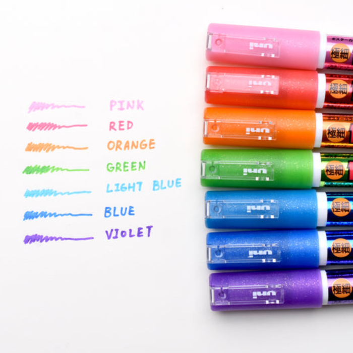 Uni Posca Glitter Paint Marker PC-1ML - Extra Fine Point