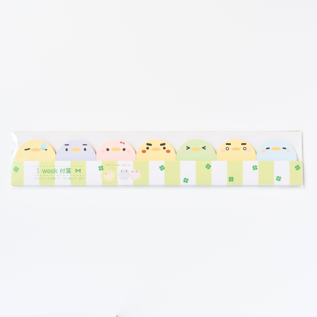 Crucial Sticky Note One Week Sticky Note - Horizontal type