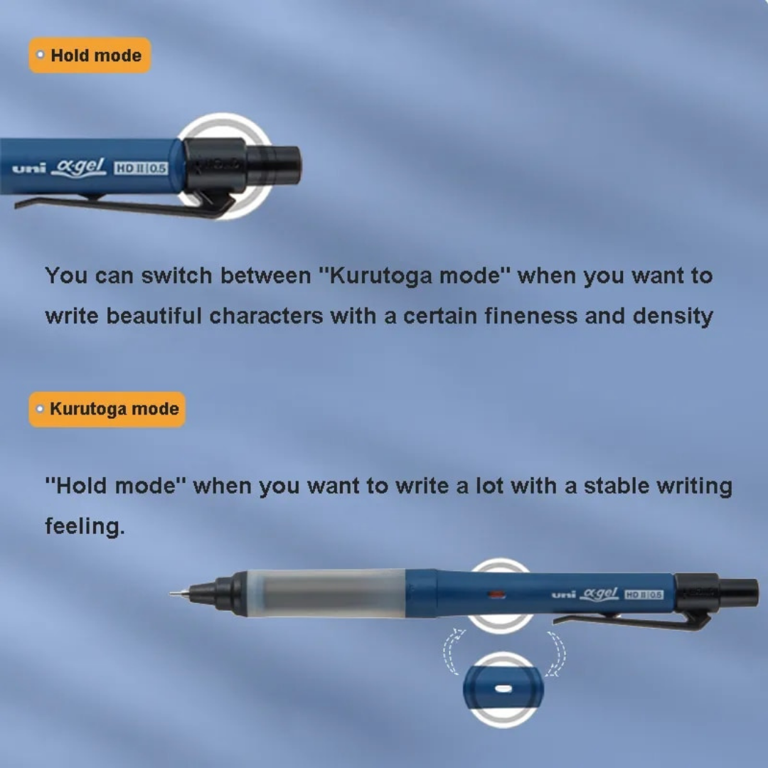Uni Alpha Gel Switch Mechanical Pencil Pastel Colors - 0.5 mm