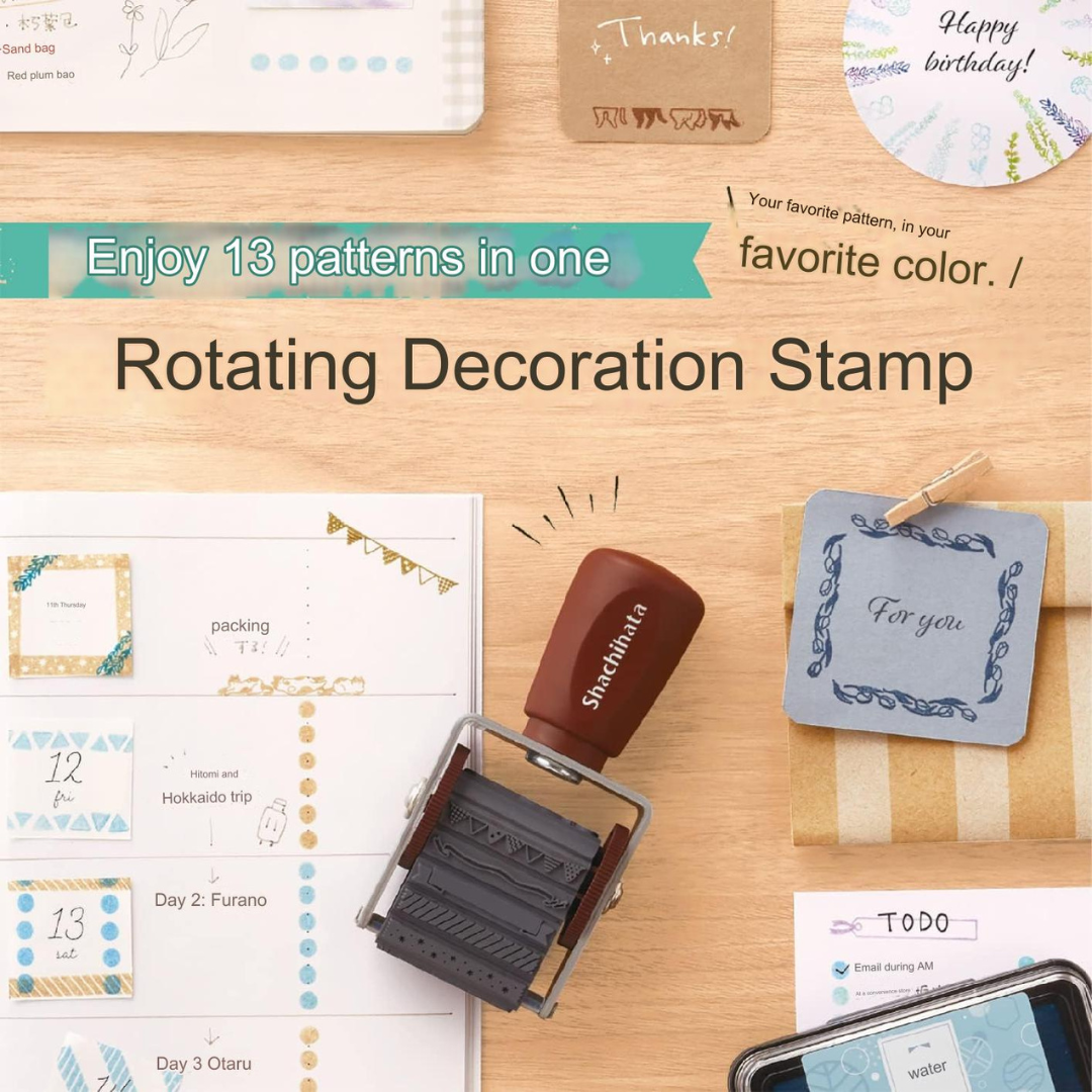 Shachihata Mini Rotating Stamp - Walk