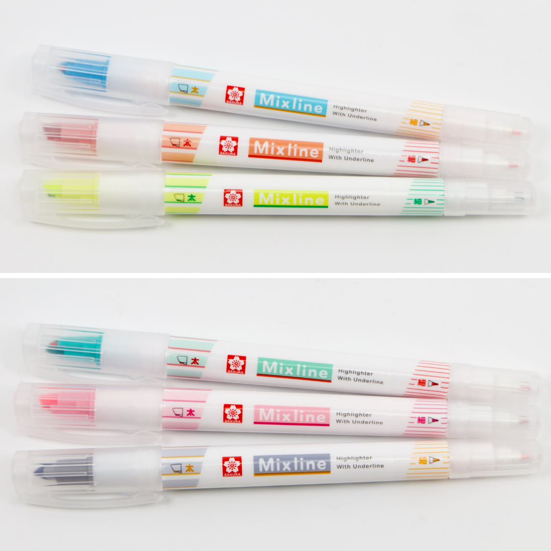 Sakura Mixline Underline Highlighter 3 Color Sets