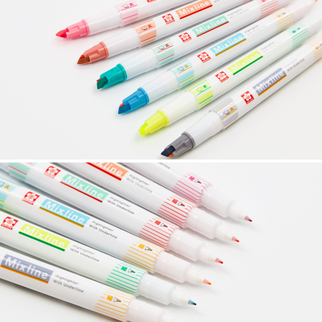 Sakura Mixline Underline Highlighter 3 Color Sets