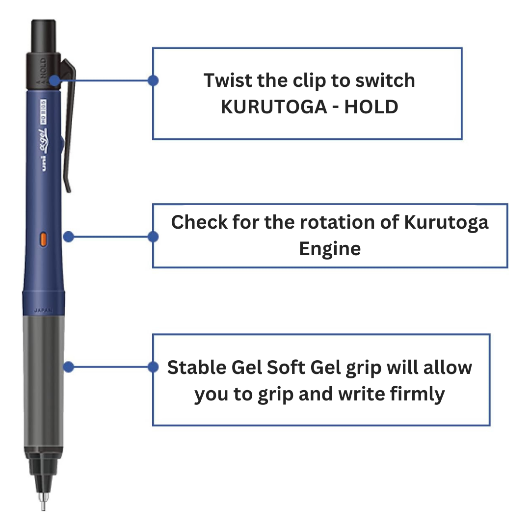 Uni Alpha Gel Switch Mechanical Pencil Pastel Colors - 0.5 mm