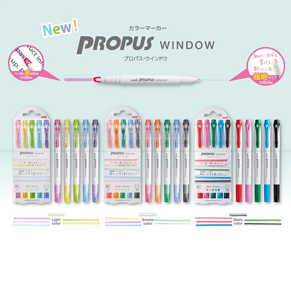 Uni Propus Window Double-Sided Highlighter - 4.0 mm / 0.6 mm - Single