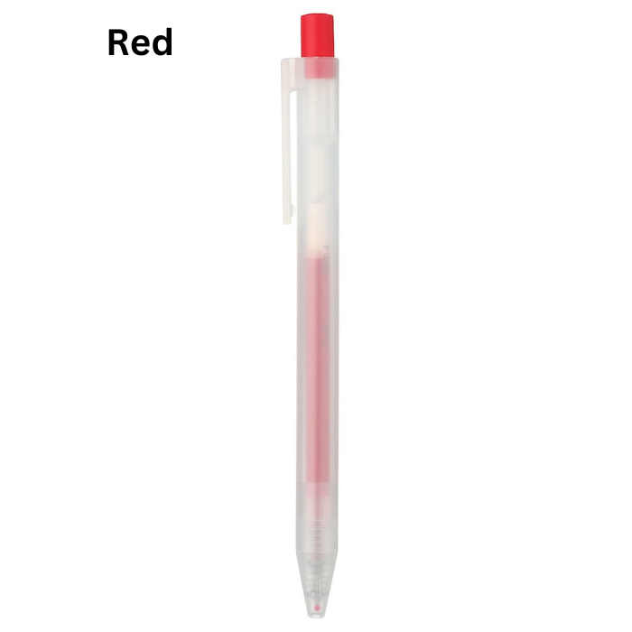 MUJI Smooth Gel Ink Knock Type Ballpoint pen 10 color set