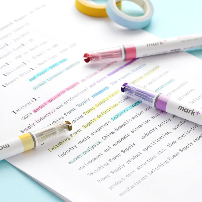 Kokuyo Mark+ Dual Tone Highlighter