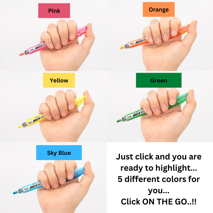 Pentel Handy Line S Click Highlighters