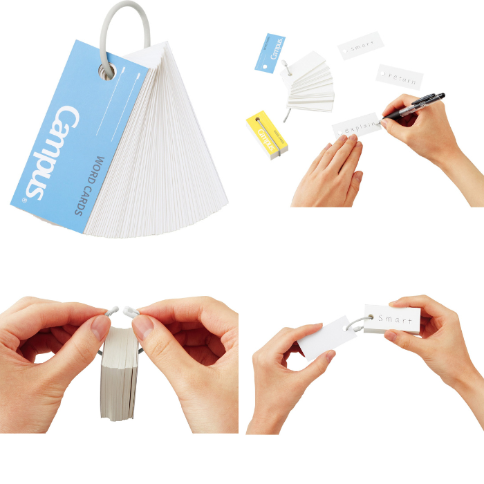 Kokuyo Campus Word Cards with Band - 3 cm x 6.8 cm