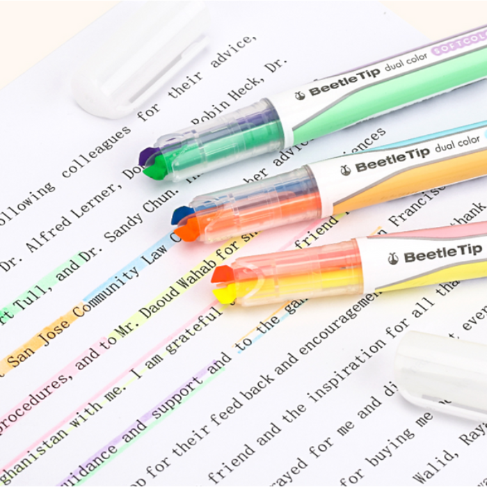 Kokuyo Beetle Tip Dual Soft Color Highlighter