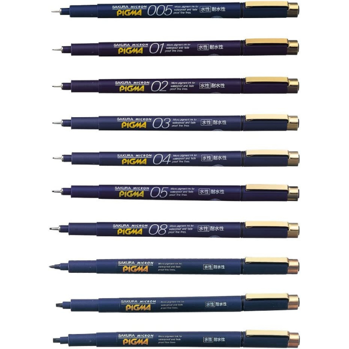 Sakura Pigma Micron Pen - ESDK - Black Sets