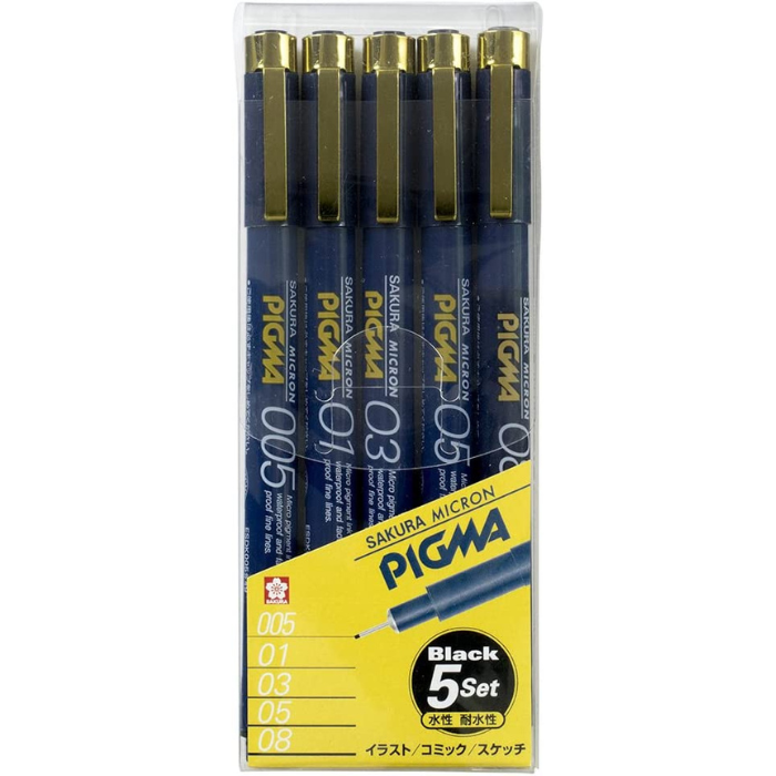 Sakura Pigma Micron Pen - ESDK - Black Sets