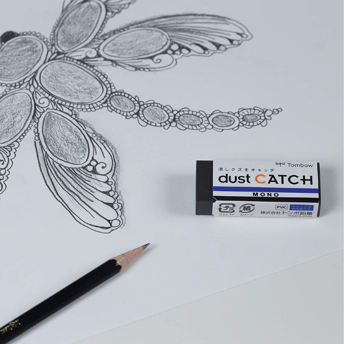 Tombow Mono Eraser - Black - Dust Catch