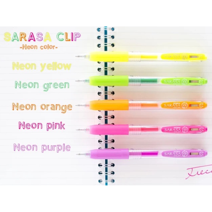 Zebra Sarasa Clip Gel Pen - 0.5 mm - Neon