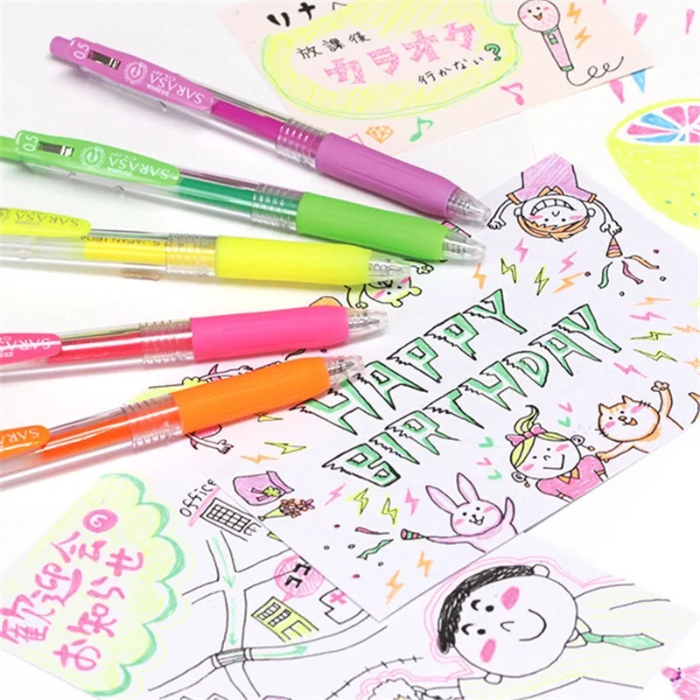 Zebra Sarasa Clip Gel Pen - 0.5 mm - Neon