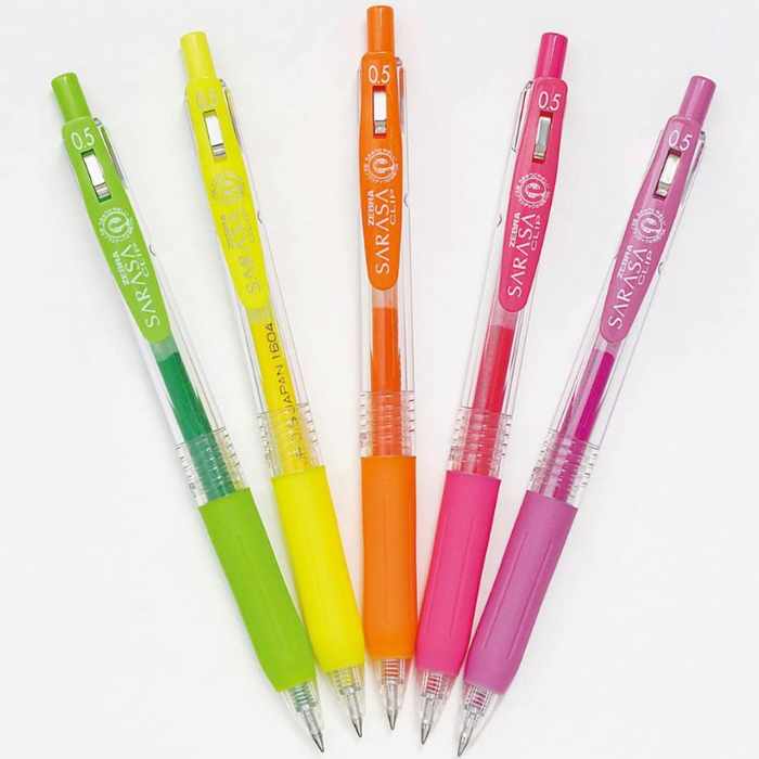 Zebra Sarasa Clip Gel Pen - 0.5 mm - Neon