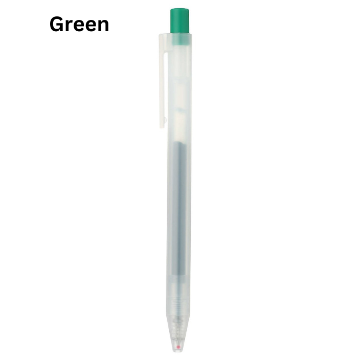 MUJI Smooth Gel Ink Knock Type Ballpoint pen 10 color set