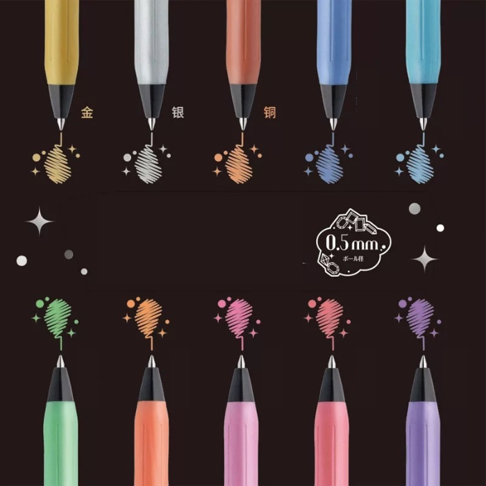 Zebra Sarasa Clip Gel Pen - 0.5 mm - Decoshine Colors