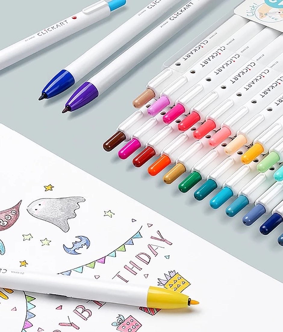 Zebra Clickart (Click Sketch Pens) - 12 Color Set