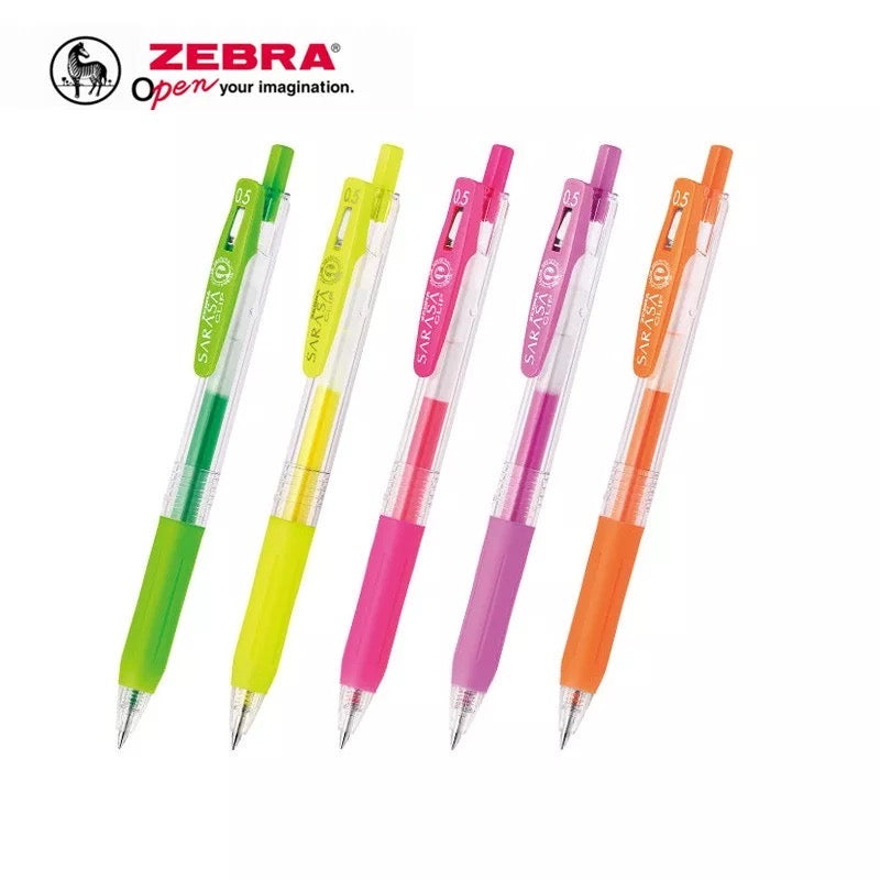 Zebra Sarasa Clip Gel Pen - 0.5 mm - Neon