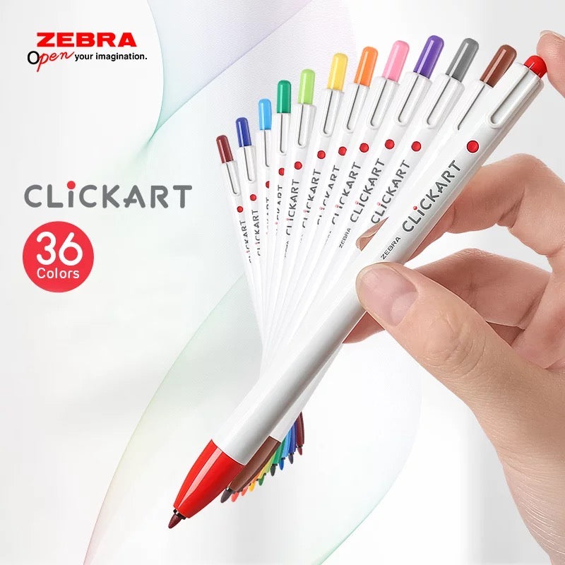 Zebra Clickart (Click Sketch Pens) - 36 Color Set