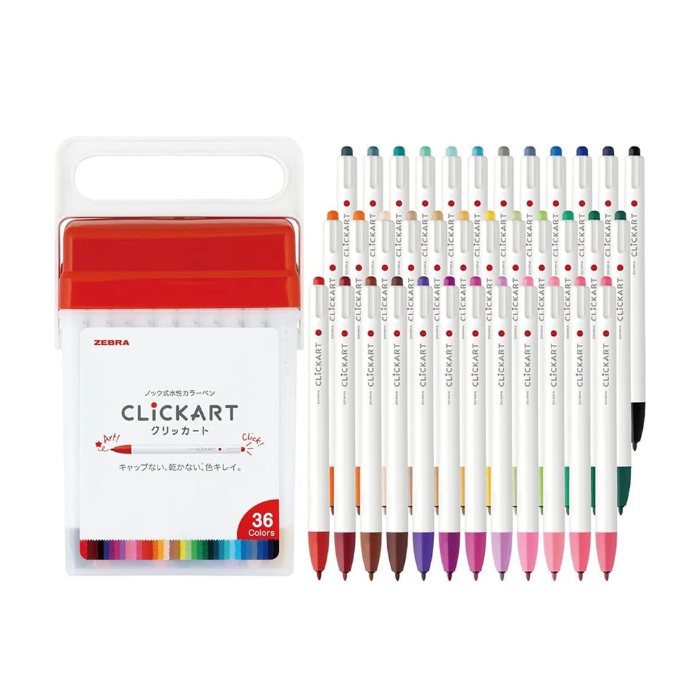 Zebra Clickart (Click Sketch Pens) - 36 Color Set