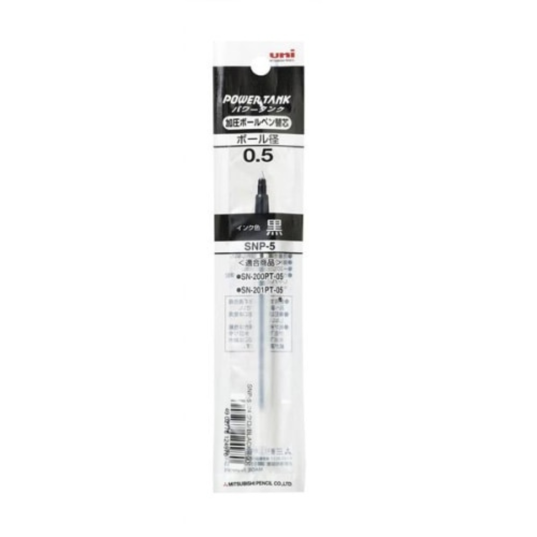 Uni Power Tank Ballpoint Pen Refill - Black