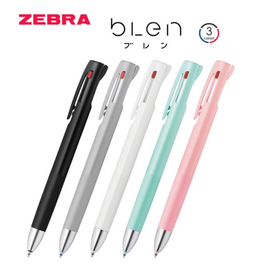 Zebra bLen 3C 3 Color Ballpoint Multi Pen & Refill - 0.7 mm