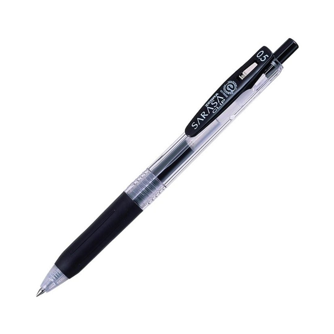 Zebra Sarasa Clip Gel Pen - Black - 5 Pc Pack