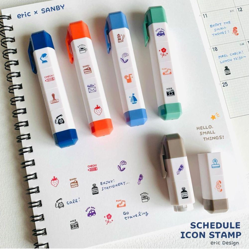 Sanby x Eric Small Things Schedule Icon Stamp - My Desk