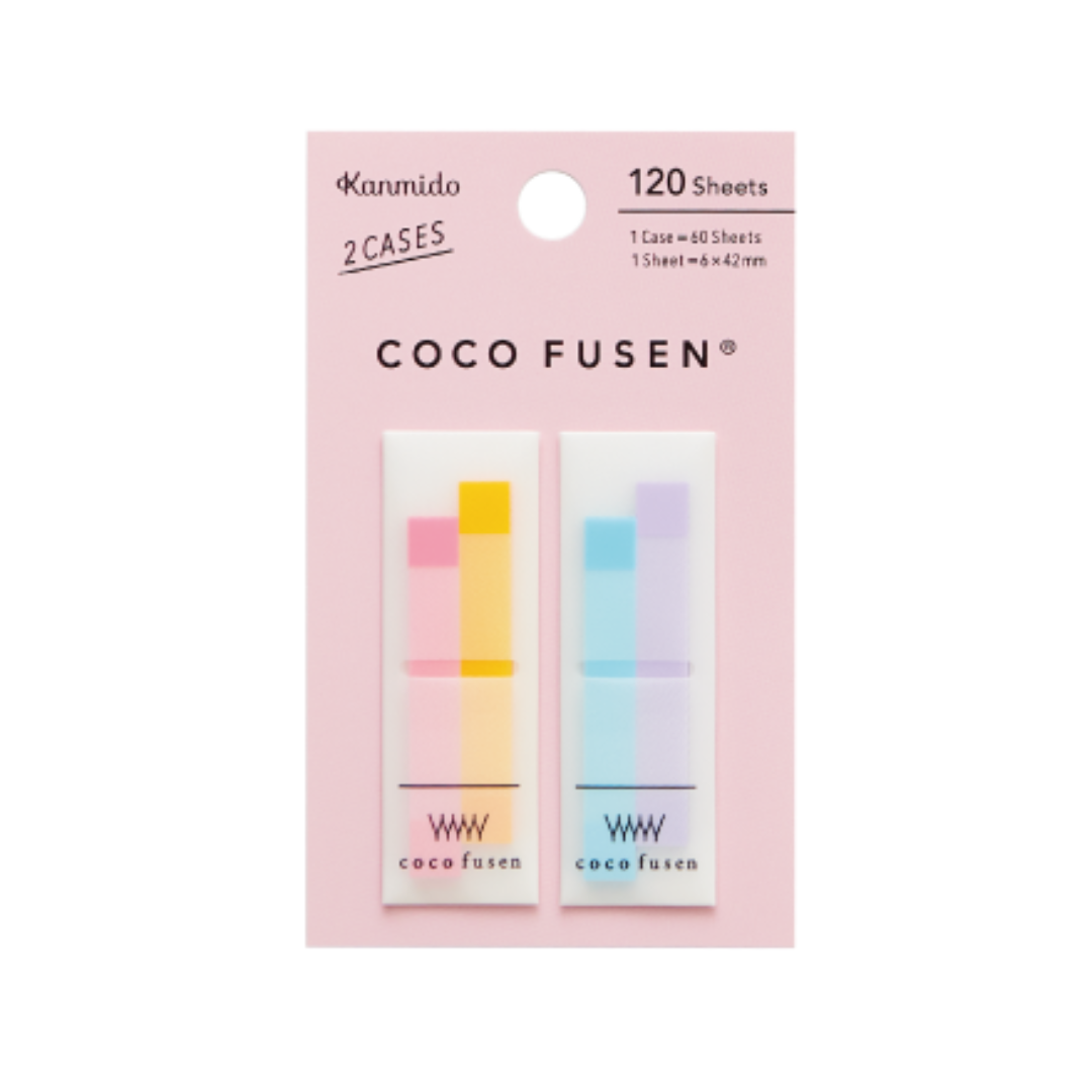 Kanmido Coco Fusen Sticky Notes - Medium - Bookmark Pastel