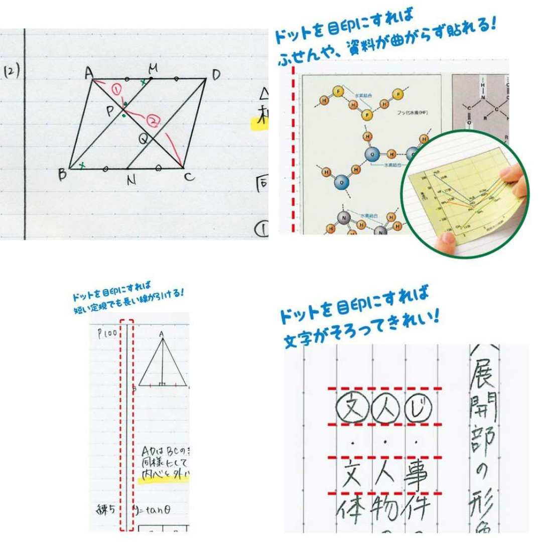 Kokuyo Campus Loose Leaf Paper - Sarasara - B5 - Dotted 7 mm Rule - 26 Holes - 100 Sheets