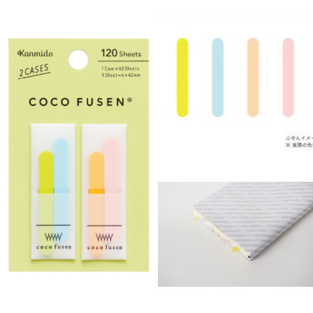 Kanmido Coco Fusen Sticky Notes - Medium - Color RS