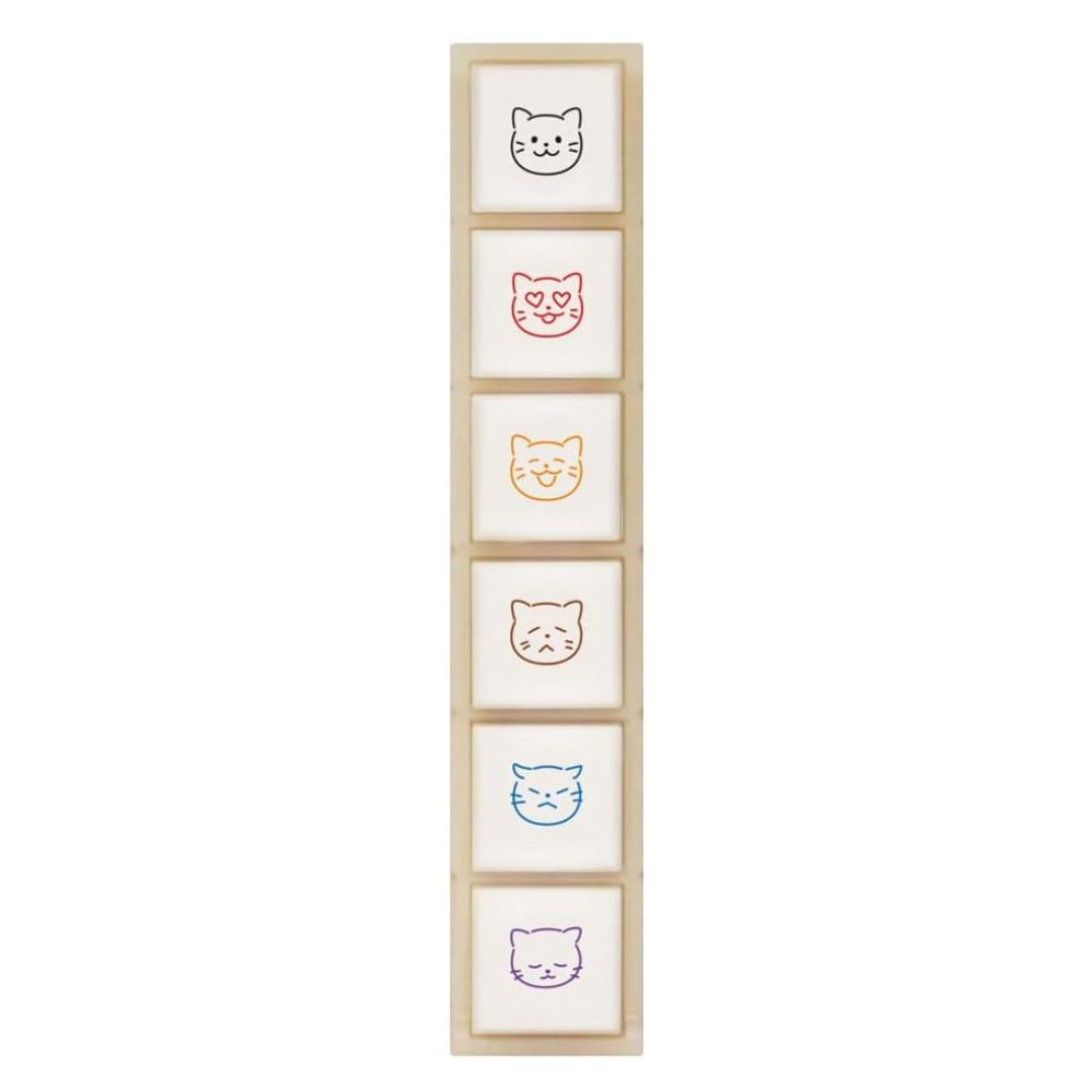 Kodomo no Kao Pochitto6 Push-Button Stamp - Cat