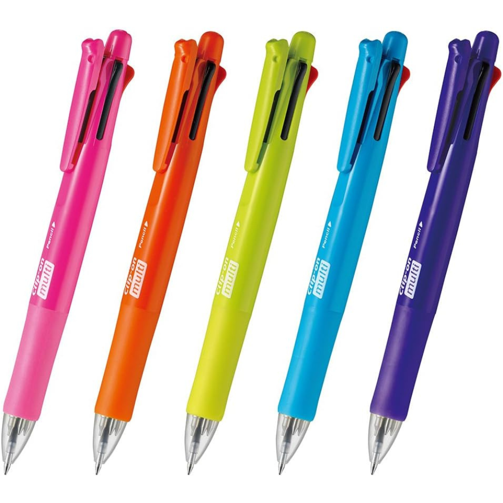 Zebra Clip-On 4 Color 0.7 mm Ballpoint Multi Pen + 0.5 mm Mechanical Pencil - Colors