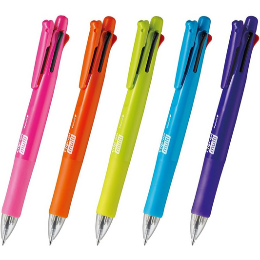 Zebra Clip-On 4 Color 0.7 mm Ballpoint Multi Pen + 0.5 mm Mechanical Pencil - Colors