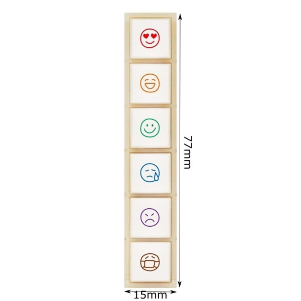 Kodomo no Kao Pochitto6 Push-Button Stamp - Smileys