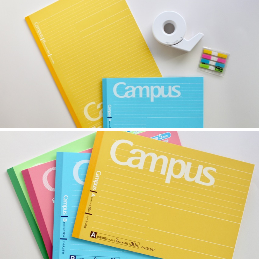 Kokuyo Campus Half Size Notebook - Half-B5 Horizontal - Dotted 6 mm Rule