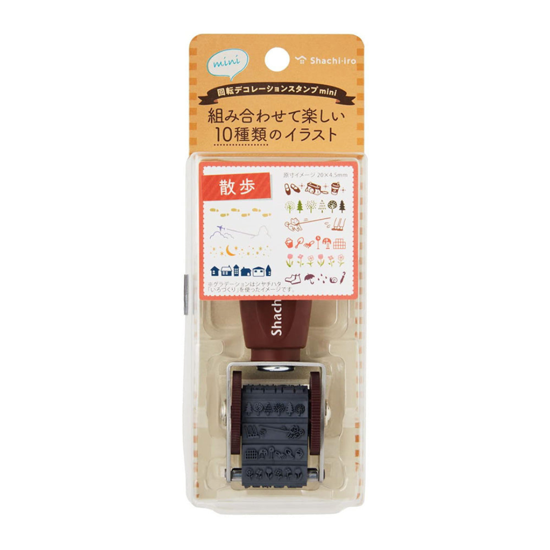 Shachihata Mini Rotating Stamp - Walk