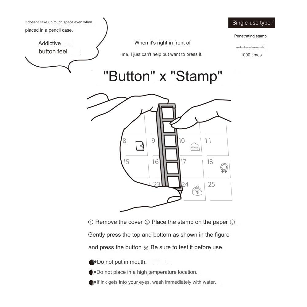 Kodomo no Kao Pochitto6 Push-Button Stamp - Feel