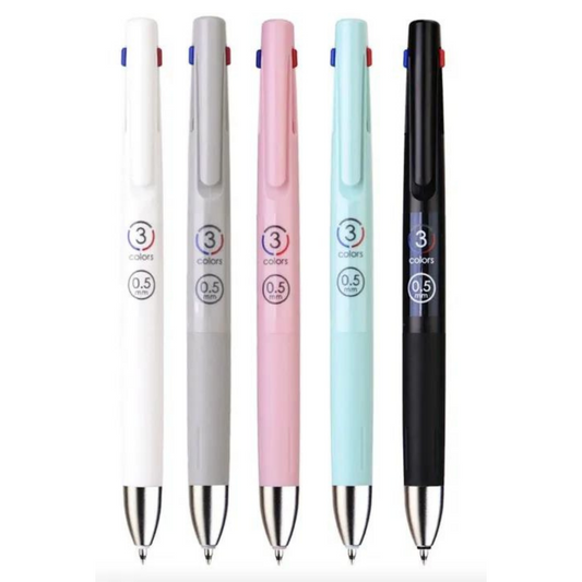 Zebra bLen 3C 3 Color Ballpoint Multi Pen & Refill - 0.5 mm