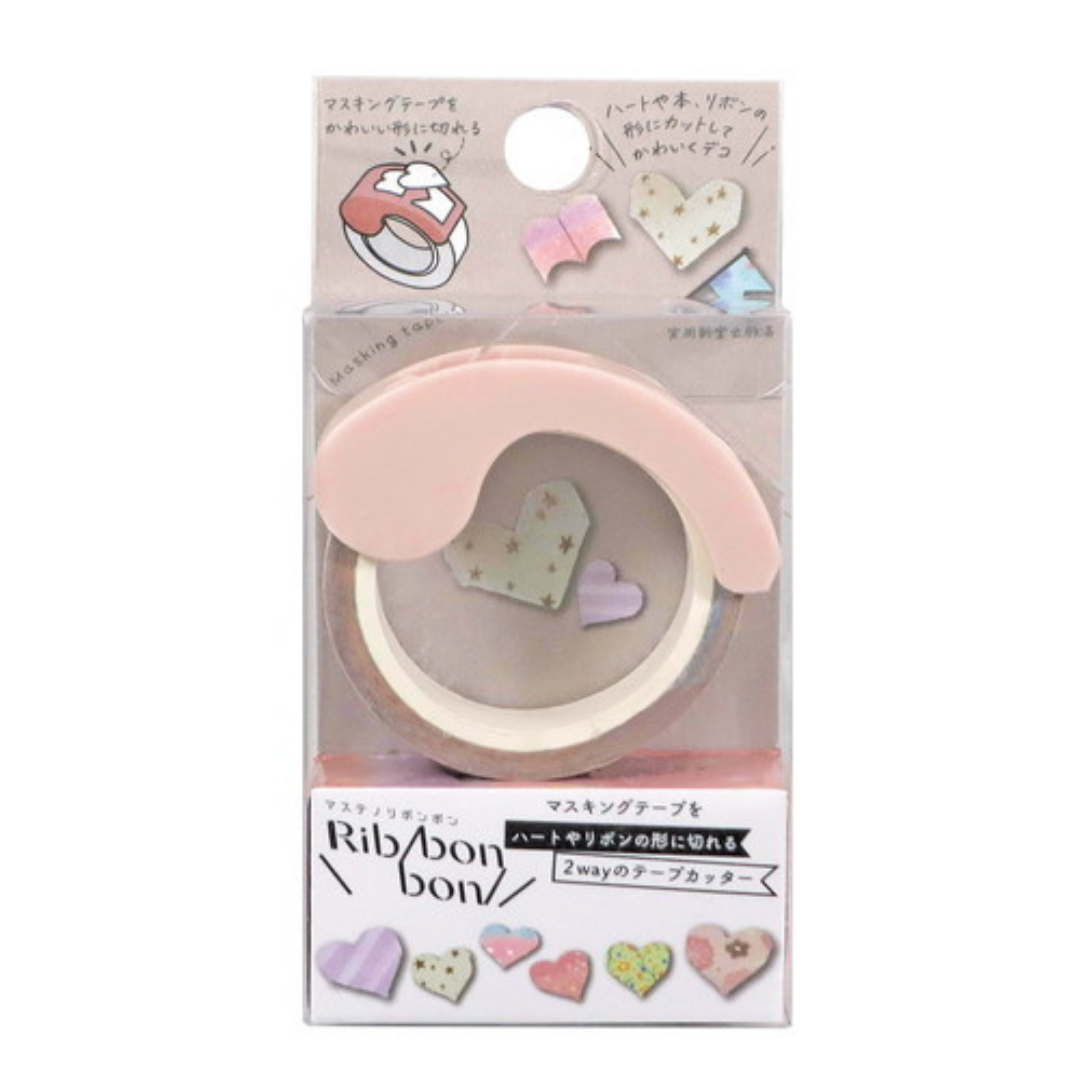 Kutsuwa Ribbon Bon Washi Tape Cutter with Tape