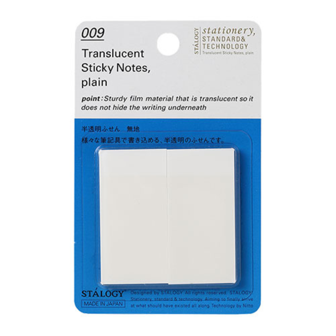 Stalogy Transparent Sticky Notes - Lined / Plain - 25 mm